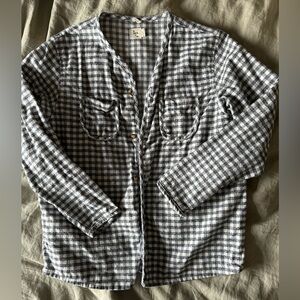 Nico Nico Blue and White Flannel Button Down Shirt